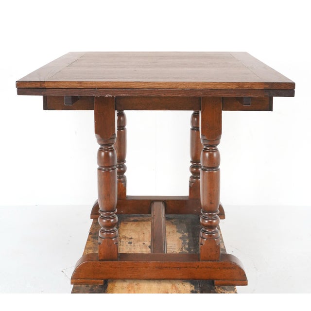 Vintage Rectangular Oak Dining Table For Sale - Image 13 of 16