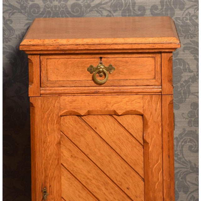 Oak Bedside Cabinets, 1890s, Set of 2 For Sale - Image 3 of 8