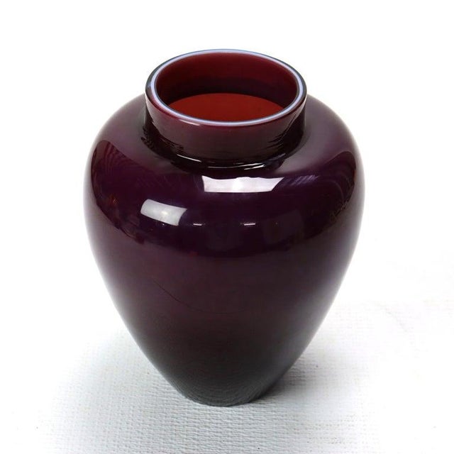 Antique Steuben Plum Art Glass Vase Unsigned C1920 For Sale - Image 4 of 9