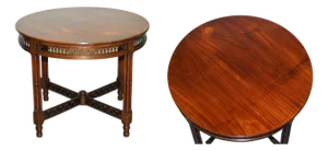 Chippendale Style Round Occasional Table with Carved Stretchers, Late 19th Century