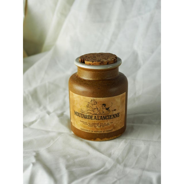 1950s Vintage French Mustard Stoneware Pot For Sale - Image 10 of 11