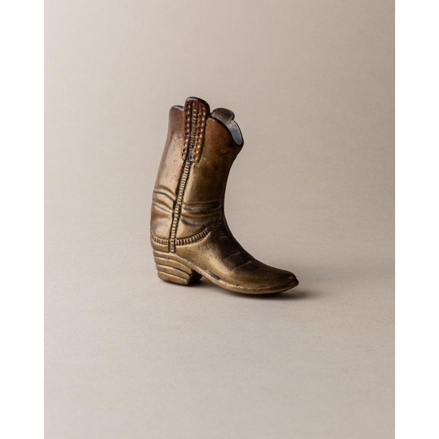 Vintage Brass Cowboy Boot Figurine, 1980s For Sale - Image 13 of 13
