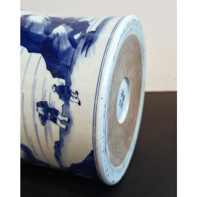 Chinese Porcelain Landscape Bitong For Sale - Image 9 of 12