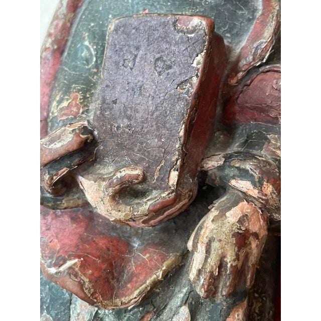 12th Century Romanesque Wood Sculpture of the Virgin Mary. For Sale - Image 12 of 13