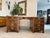 Large restored late Biedermeier writing desk, circa 1865. Dimensions: Height x Width x Depth 80 x 191 x 95 cm. For sale is...