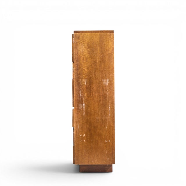 Mid 20th Century Lane Staccato Brutalist Mid Century Walnut Armoire Dresser For Sale - Image 5 of 11