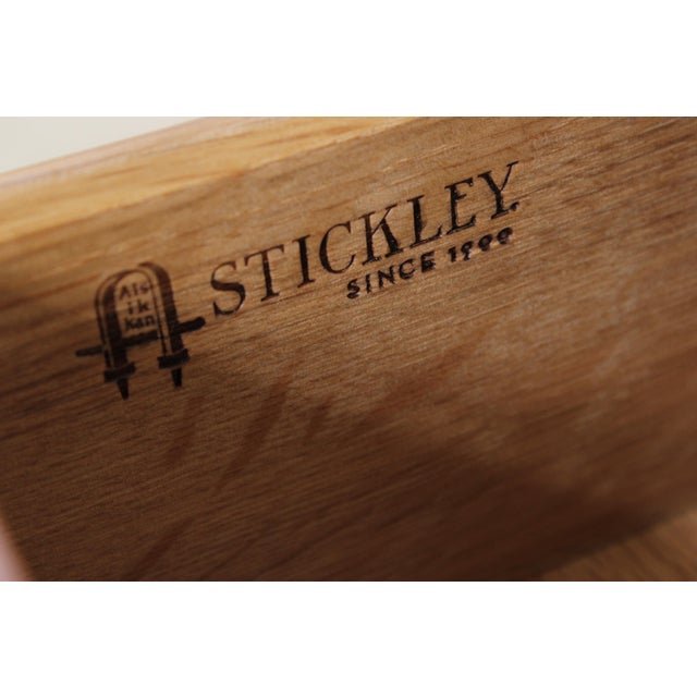 Pair of Stickley Cherry Georgian Style Nightstands For Sale - Image 14 of 15