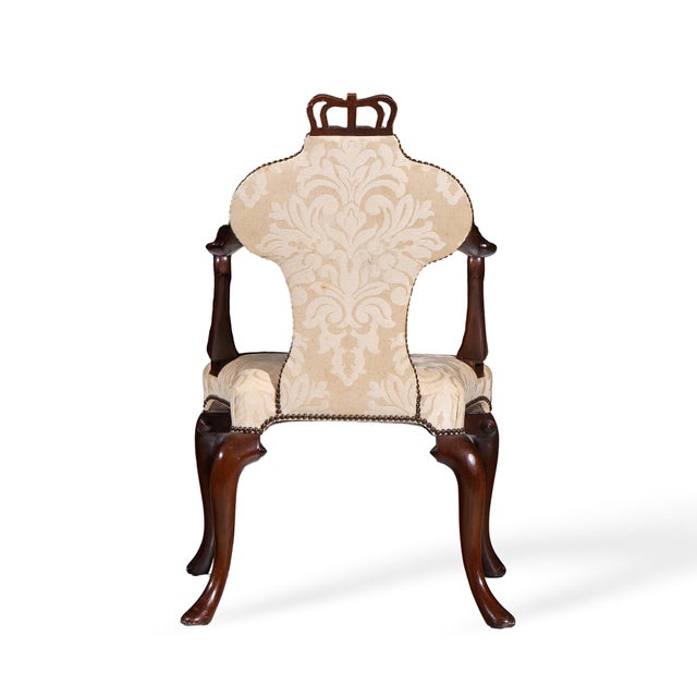 Baker Stately Homes Queen Anne Crown Chair For Sale In Chicago - Image 6 of 10