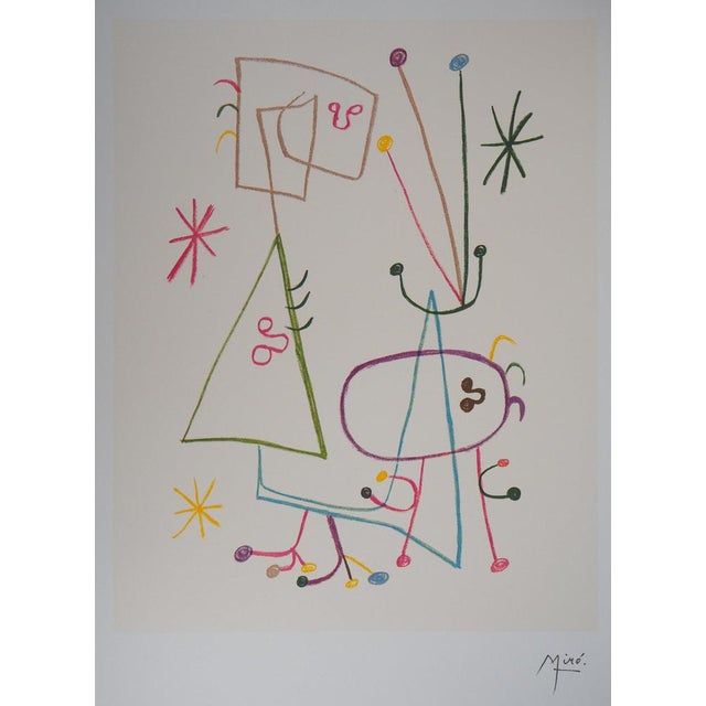 Joan Miró (1893-1983) Family with a Star Color lithograph after a work by the artist Signed in the plate On wove paper, 45...