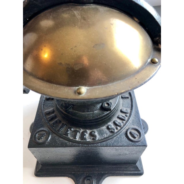 Late 19th Century Antique, 19th C. Peugeot Frères Brevetés French Coffee Grinder Table Sculpture, c.1895 For Sale - Image 5 of 13