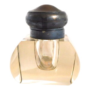 1940s Cut Crystal Inkwell With Hinged Lid