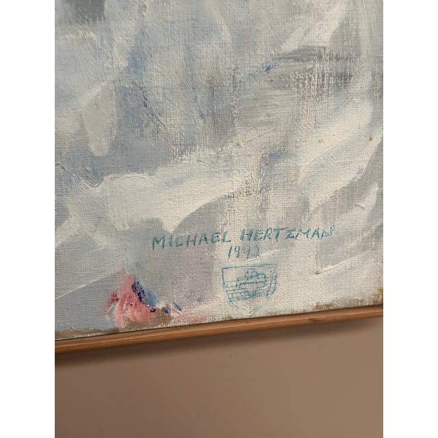 Michael Hertzman, Silhouette of the Boat, 1992, Oil on Canvas, Framed For Sale - Image 10 of 18