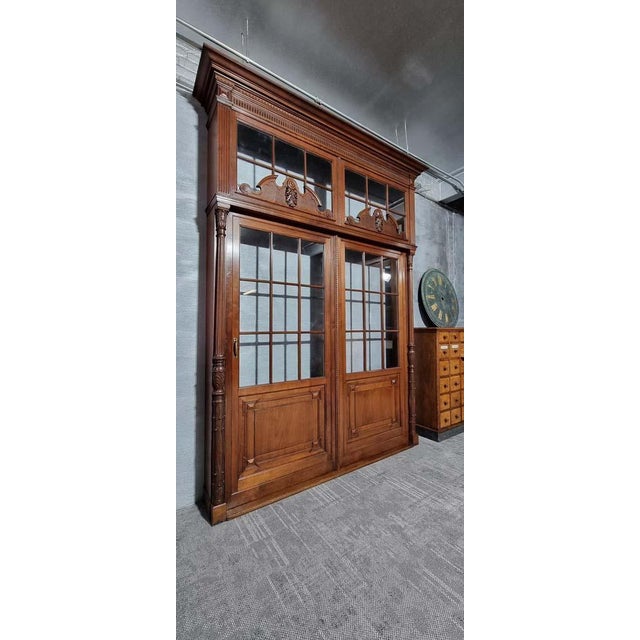 Wood French Fixed Cupboard in Oak, 1980s For Sale - Image 7 of 16