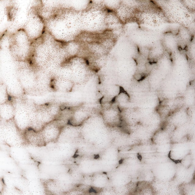 White Mid-Century Modernist White and Earth Toned Ceramic Vase For Sale - Image 8 of 12