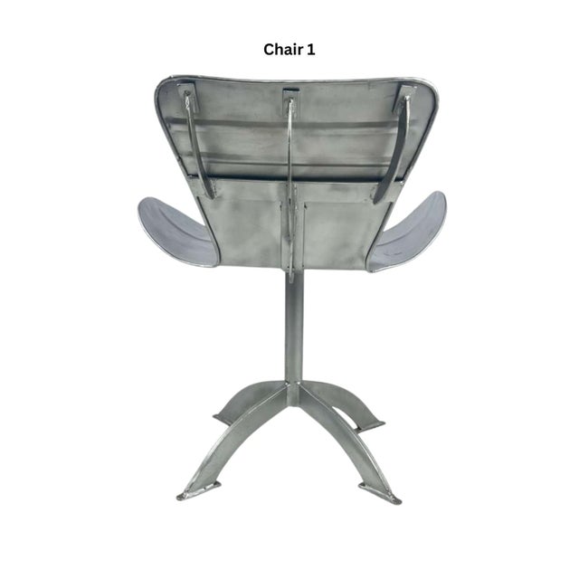 1960s Post Modern Metal Sculptural Chair (Set of 2) For Sale - Image 4 of 12