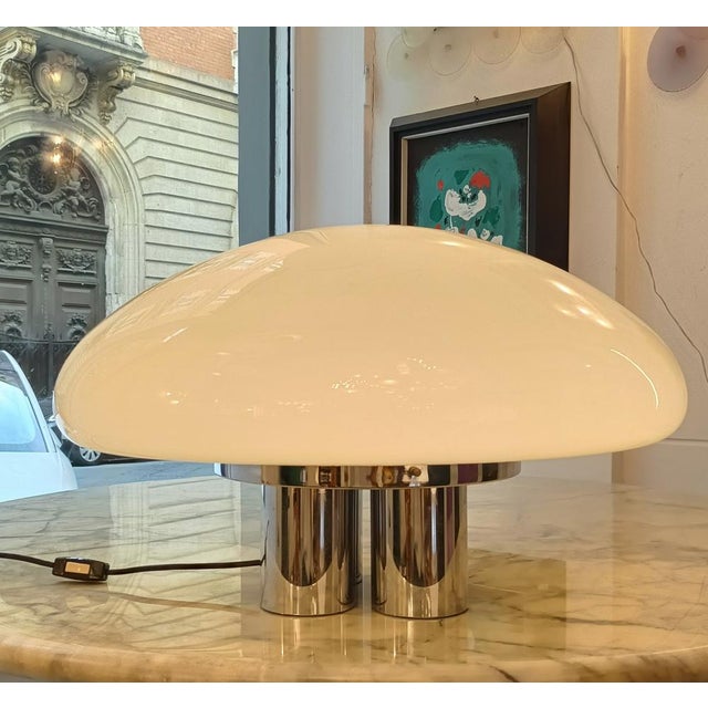 Metal Magnolia Table Lamp by Giuliana Gramigna and Sergio Mazza for Quattrifolio, 1970s For Sale - Image 7 of 10