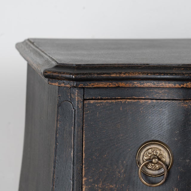 Large 18th Century Danish Black Oak Chest of Drawers For Sale - Image 4 of 18