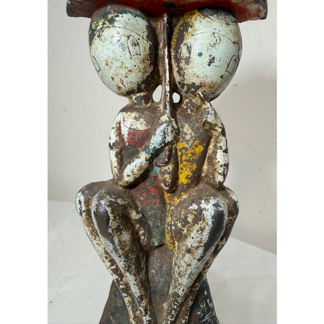 Hubley Manufacturing Company Antique 1920s Original Hubley Cast Iron Bathing Beauties Anne Fish Doorstop #250 For Sale - Image 4 of 14