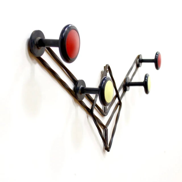 1960s Vintage French Atomic Coat Rack Hanger Hooks For Sale In Los Angeles - Image 6 of 8