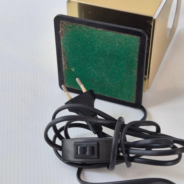 Vintage Gold-Plated Metal Table Lamp, 1960s For Sale - Image 9 of 16