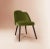 Green yves chair by dovain studio dimensions: h 85 x w 54 x d 54 x sh 49 cm. Materials: velvet, wood.