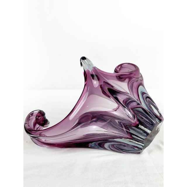 Mid-Century Modern Sommerso Art Glass Sculptured Bowl by Cristallo Venezia, 1960 For Sale - Image 18 of 18