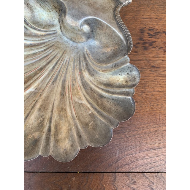 Late 19th Century English Regency Silver Clam Shell Serving Dish For Sale - Image 5 of 10