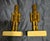 Folk Art Vintage Decorative Metal Nutcracker Figurines Mounted on Marble Bases For Sale - Image 3 of 4