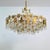 Gold Brutalist Brass and Glass Chandelier by Sciolari for Palwa, 1970s For Sale - Image 8 of 12
