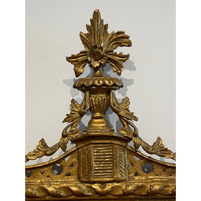 Mid 20th Century Vintage Gilded Rococo Wall Mirror For Sale - Image 5 of 13
