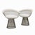 Set of 4 chairs designed by Warren Platner between 1968 and 1970, featuring a chrome-plated steel structure and white...