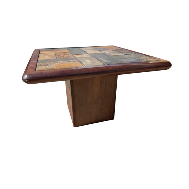 Unsigned, but styled after Sven Olsen. One small chip on one piece of slate - doesn't distract from the top. Curved edges...