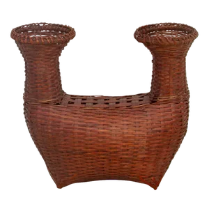 Vintage Asian Boat Shaped Basket