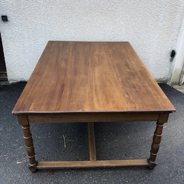 Antique French Embassy Oak Table For Sale - Image 5 of 12