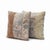 This 20'' x 20'' pillow cover set was made from authentic Turkish rug pieces — sun faded pastel Oushak florals in cream...