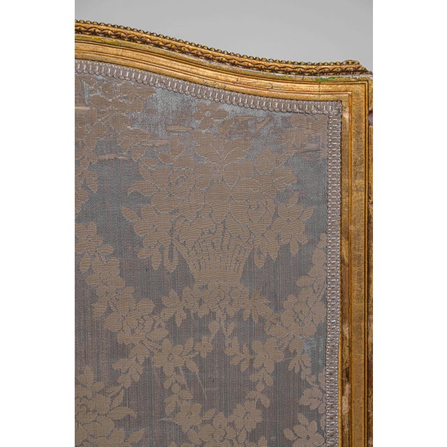 French Louis XVI Giltwood Wing Chair For Sale - Image 17 of 18