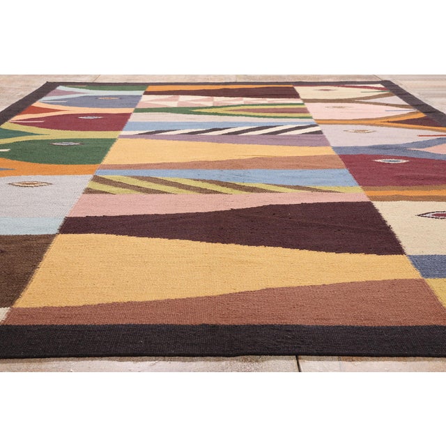 Contemporary Indian Kilim Rug, 09'05 X 12'02 For Sale - Image 9 of 10