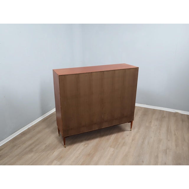 Mid-Century Italian Teak Highboard with Brass Feet, 1960s For Sale - Image 6 of 16