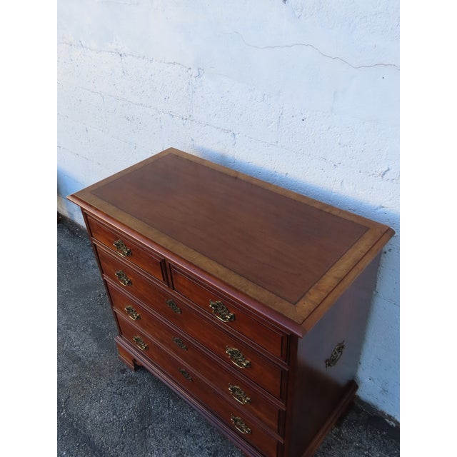 Pennsylvania House Inlay Cherry Low Dresser Chest 6309 For Sale - Image 9 of 14