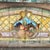 Antique Art Nouveau Colored Stained Glass Fruit 27 X 75 Arched Transom Window, A For Sale - Image 18 of 18