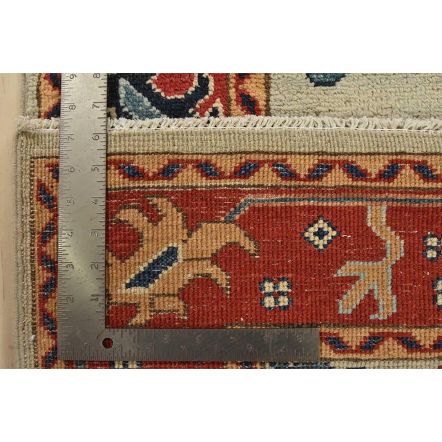 Kazak Runner 2’10” X 9’7” Gray Wool Tribal Hand-Knotted Oriental Rug For Sale - Image 14 of 14