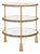 Matthew Izzo Home Siegal Gold Leaf Tassel Side Table With Glass Top For Sale