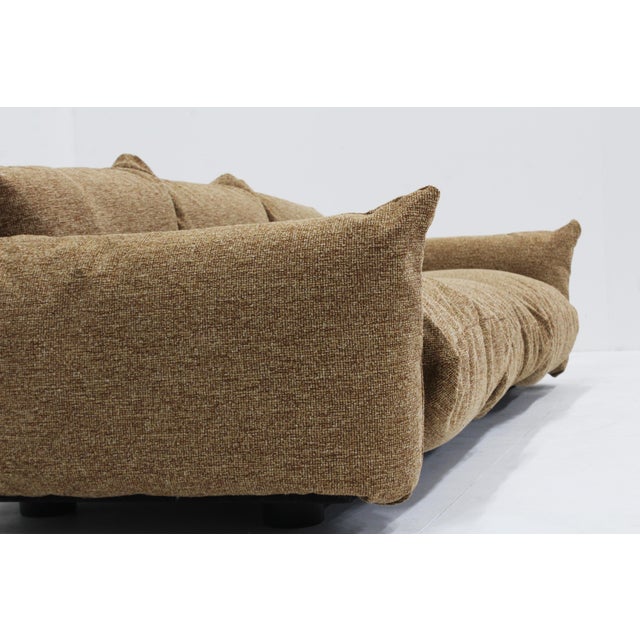 Brown Vintage Marenco 3-Seater Sofa attributed to Mario Marenco for Arflex, 1970s For Sale - Image 8 of 9