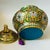 Vintage Cloisonné Enamel Lidded Jar – Gilt Ground With Lion Finial, Floral Motif For Sale In Los Angeles - Image 6 of 9