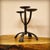 Brutalist Three-Light Chandelier in Hammered Wrought Iron, France, 1960s For Sale - Image 6 of 16