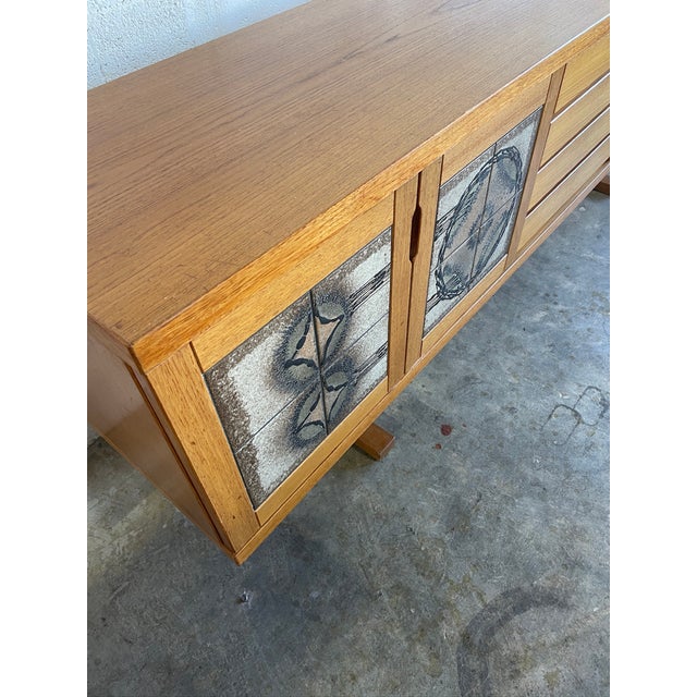 Danish Mid Century Oak Brutalist Credenza Gangso Mobler For Sale - Image 13 of 14