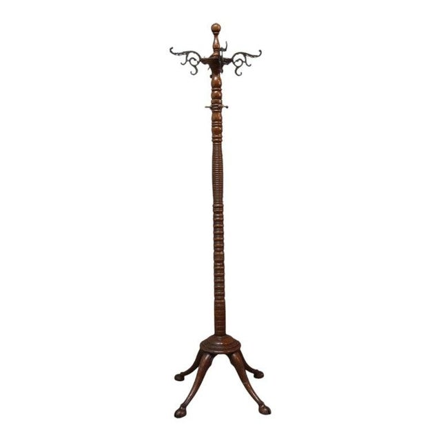 Rj Horner Attr Oak & Brass Hoof Foot Coat Rack C1920 For Sale - Image 10 of 11