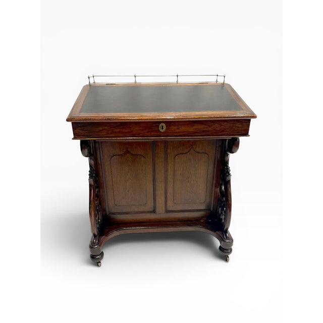 19th Century Victorian Mahogany Davenport Desk For Sale - Image 11 of 14