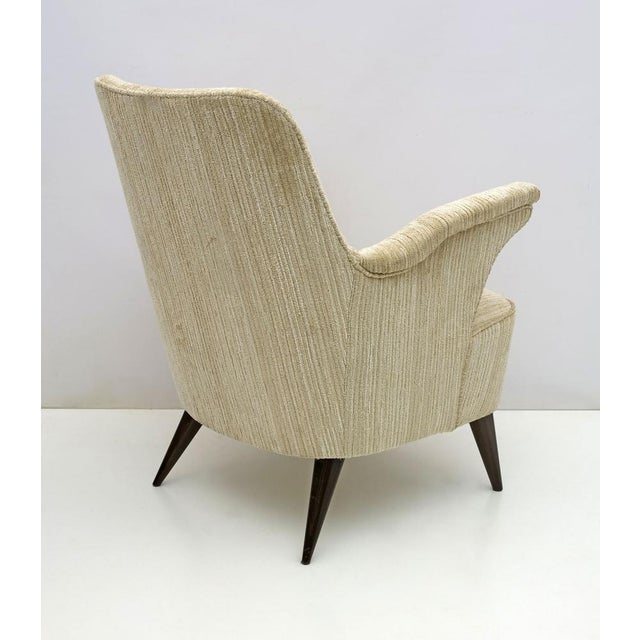 Mid-Century Modern Mid-Century Modern Chenille Velvet Chair by Nino Zoncada for Cassina, 1950s For Sale - Image 3 of 9