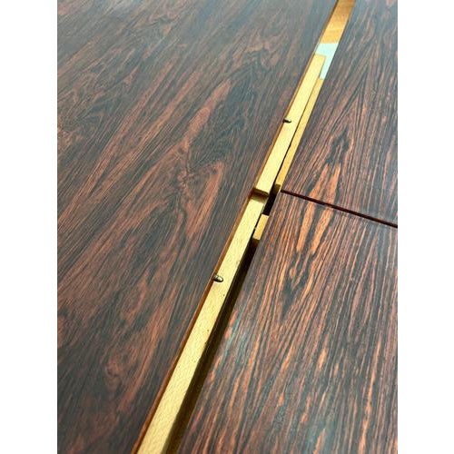 Round Dining Table in Chrome and Walnut Finish For Sale - Image 9 of 11